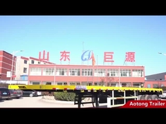 3軸平床 40フィートコンテナトラックトレーラー ストイブロックと最大重荷 50トン