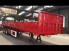 横壁付きの平床半トレーラー