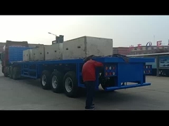 コンテナ輸送用平床半トレーラー